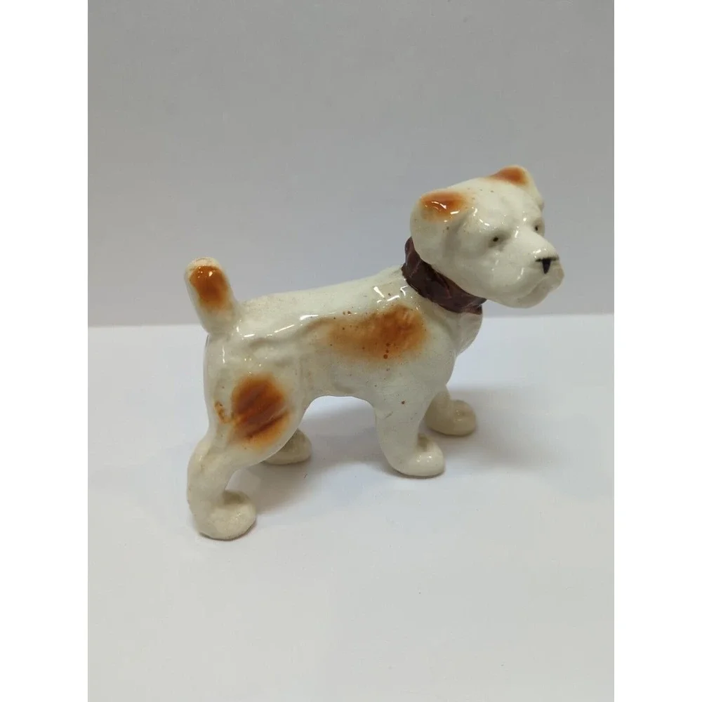 Vintage porcelain Terrier dog figurine small made in Japa